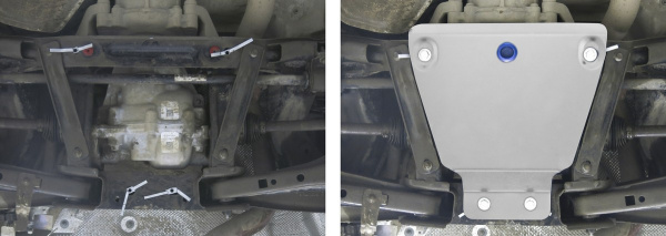 Фото Защита редуктора Rival для Ford Kuga 2013-2016 2016-н.в., алюминий 4 мм, с крепежом, 333.1869.1