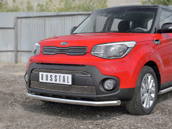 Фото Защита переднего бампера d63 секции KIA SOUL 2017-
