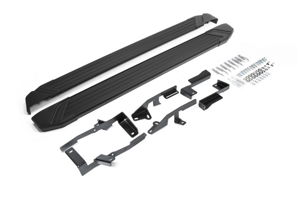 Фото Пороги алюминиевые Rival "Black" для Ford Kuga 2016-