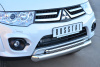 Фото Защита переднего бампера d76 (дуга) d42 (дуга) MITSUBISHI Pajero Sport 2013-2015