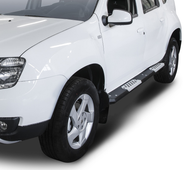 Фото Алюминиевые пороги Renault Duster 2015-