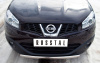 Фото Защита переднего бампера d75/42 овал NISSAN Qashqai 2010-2013