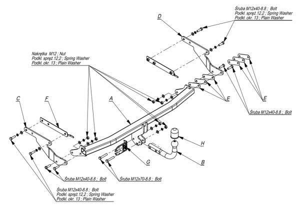фото Фаркоп Imiola для Renault Scenic Grand IV (2016-)