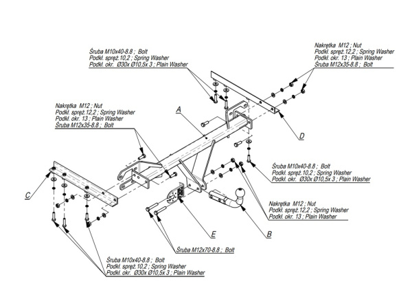 фото Фаркоп Imiola для Subaru Outback 2009-2015