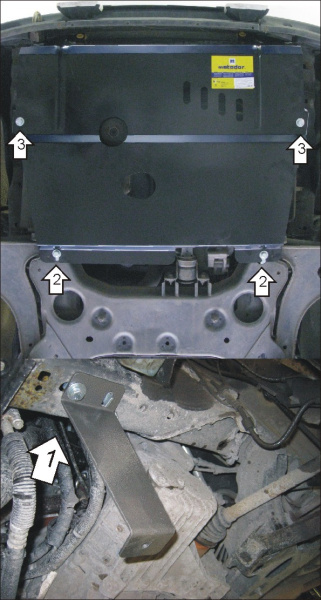 Фото Защита Motodor для картера, кпп и интеркулера Ford Transit (2006 по наст.) (передний привод)