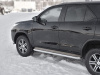 Фото Пороги труба d63 с листом (лист нерж, проф. нерж) (вариант 3) TOYOTA FORTUNER 2017-