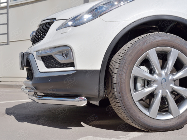 Фото Защита переднего бампера d63 секция-d42 дуга INFINITI QX 50 2016-2018
