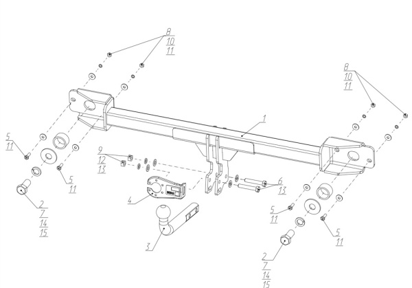 фото Фаркоп BERG для Lada Vesta NG SW «универсал» I «рестайлинг» (2023-)