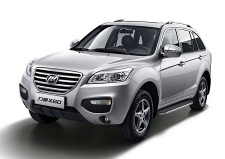 Пороги алюминиевые Rival "Premium" для Lifan X60 2012-2016