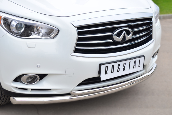 Фото Защита переднего бампера d63 (секции) d42 (дуга) INFINITI JX35-QX60 2013-2016