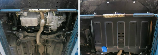 Фото Защита картера и КПП Автоброня для Chery Bonus 3, V-1,5 2014-