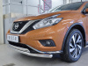 Фото Защита переднего бампера d63 секция-75х42 дуга NISSAN MURANO 2016