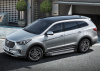 Пороги алюминиевые Rival "Silver" для Hyundai Grand Santa Fe 2012-2016-