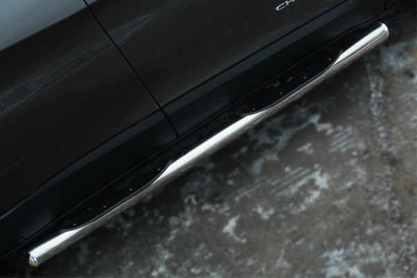 Фото Пороги труба d76 с накладкой (вариант 3) JEEP Cherokee 2014-