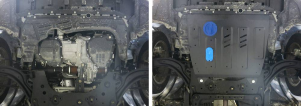 Фото Защита картера и КПП Автоброня для Nissan Tiida V-1,6 АКП 2015-