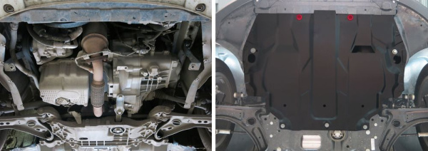 Фото Защита картера двигателя и кпп Автоброня для Seat Toledo III, V - 1,6i; 2,0TDI 2004-2009
