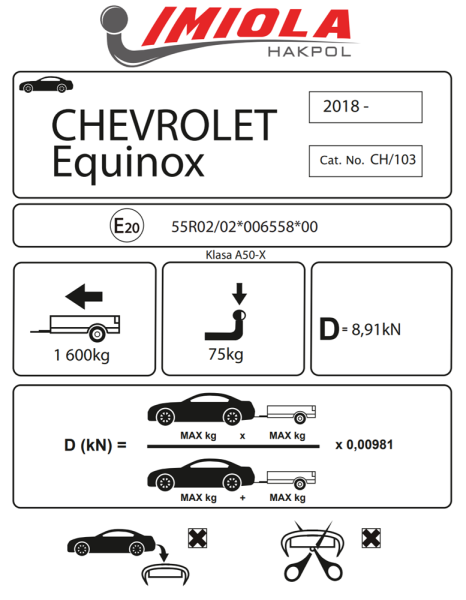 фото Фаркоп Imiola для GMC Terrain II (2017-)