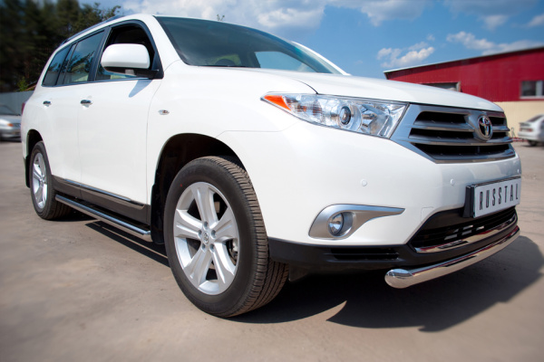 Фото Пороги труба d63 (вариант 1) TOYOTA Highlander 2010-2013