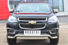 Защита переднего бампера d63 (волна) 75х42 (дуга) CHEVROLET Trailblazer 2012-