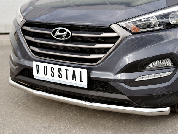 Фото Защита переднего бампера Ф63 секция HYUNDAI Tucson 2015-2017