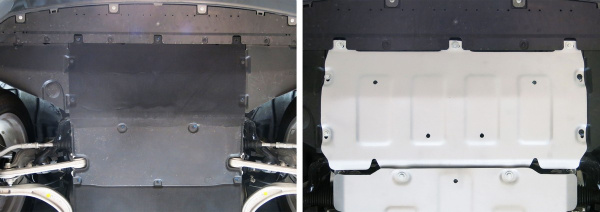 Фото Защита картера Rival для Audi Q5 АКПП 2017-н.в., алюминий 4 мм, с крепежом, 333.0337.1