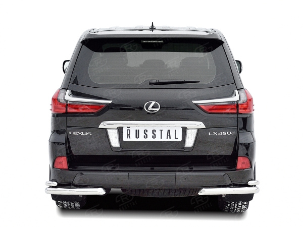 Фото Защита заднего бампера уголки d63 секции-d42 секции LEXUS LX450d-LX570 2015 (кроме F-Sport)