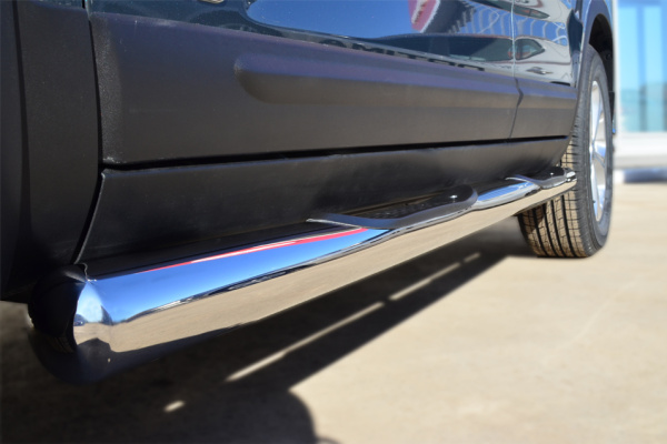 Фото Пороги труба d76 с накладкой (вариант 3) KIA Sorento 2012-