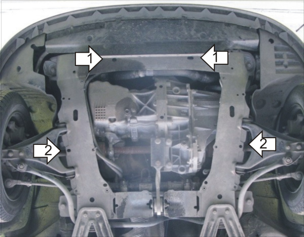 Фото Защита Motodor для картера и кпп Renault Kangoo (1998-2008)