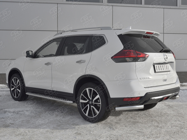 Фото Защита заднего бампера уголки d63 секции NISSAN X-TRAIL (T32) 2018-