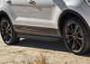 Фото Пороги алюминиевые Rival "Premium-Black" для Ford Explorer 2011-2015-