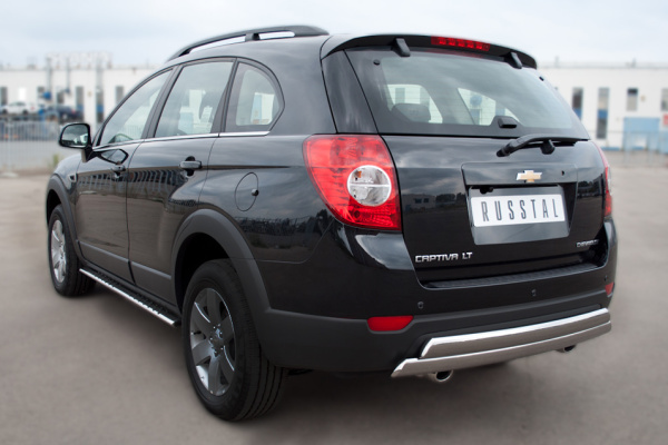 Фото Защита заднего бампера 75х42/75х42 овалы CHEVROLET Captiva 2011-2013