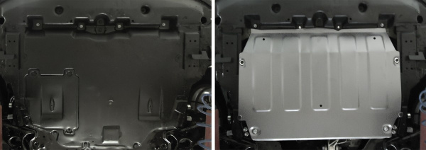 Фото Защита картера и КПП Rival для Toyota C-HR FWD 2018-н.в., алюминий 4 мм, с крепежом, 333.9524.1