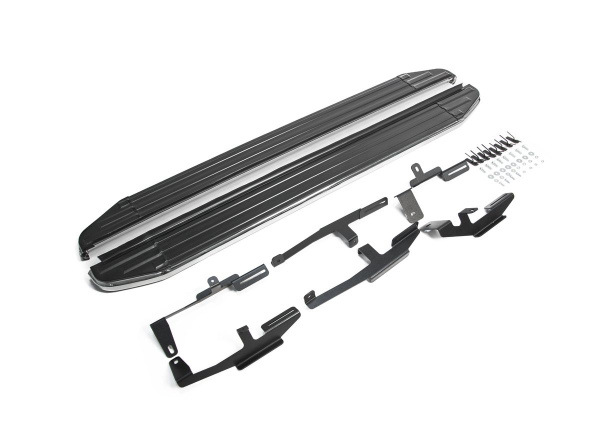 Фото Пороги алюминиевые Rival "Premium" для Mazda CX-5 2017-