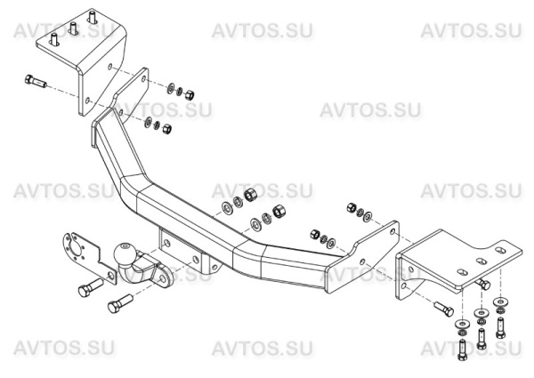 фото Фаркоп AvtoS для TOYOTA Fortuner II 2018-
