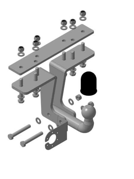 фото Фаркоп Мотодор с оцинкованным шаром на Nissan Pathfinder 2005-2014