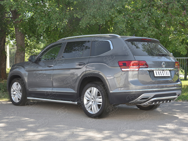 Фото Защита заднего бампера d42 волна+d42 зубы VOLKSWAGEN TERAMONT 2017-