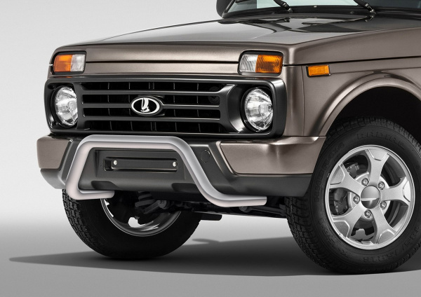 Фото Защита переднего бампера d57 скоба Lada 4х4 Urban 3d 2014-