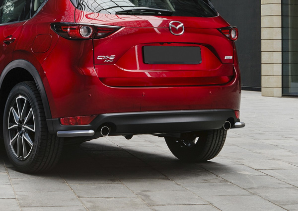 Фото Защита заднего бампера d42 уголки Mazda CX-5 2017-