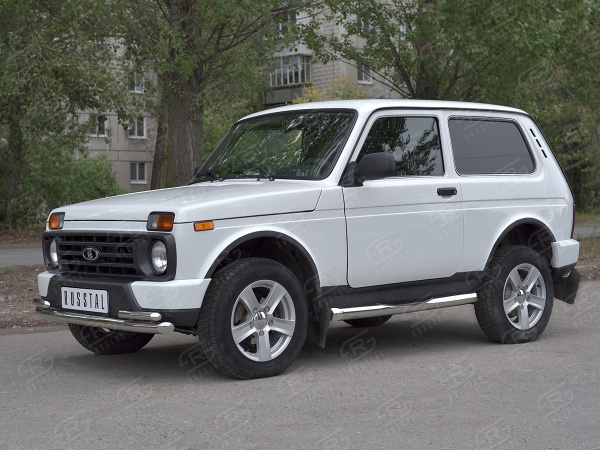 Фото Защита переднего бампера d63 секции-d42 уголки LADA 4x4 URBAN 2014-