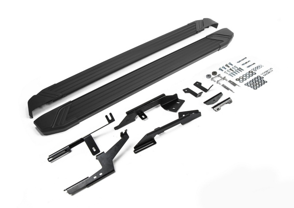 Фото Пороги алюминиевые Rival "Black" для Renault Arkana 2019-