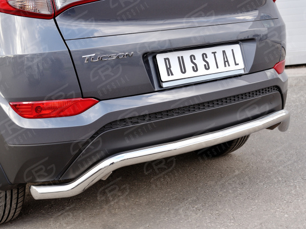 Фото Защита заднего бампера d63 волна (кроме Hi-Tech) HYUNDAI Tucson 2015-2017