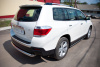 Пороги труба d75х42 овал с проступью TOYOTA Highlander 2010-2013