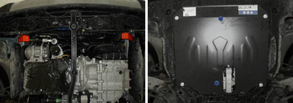 Фото Защита картера и КПП Автоброня для Hyundai Grand Santa Fe V-2,2D;3,3i 2014-