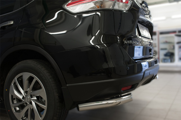 Фото Защита заднего бампера уголки d63(секции) NISSAN X-Trail 2015-2017
