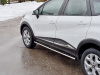 Фото Пороги труба 75х42 овал с проступью RENAULT KAPTUR 2016