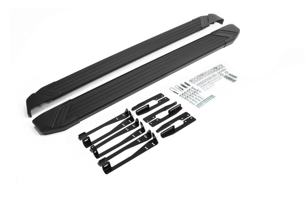 Фото Пороги алюминиевые Rival "Black" для Subaru Forester 2013-2015-