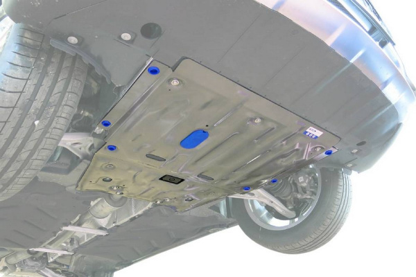 Фото Защита картера и КПП Rival для Mercedes-Benz CLA-class 2013-н.в., алюминий 4 мм, с крепежом, 333.3906.1