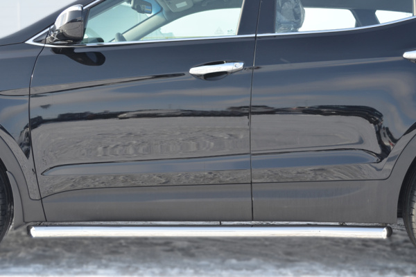 Фото Пороги труба d63 (вариант 1) HYUNDAI Santa Fe 2012-2015