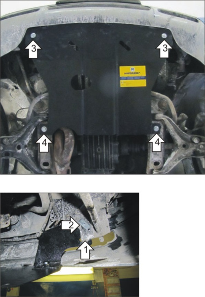 Фото Защита Мотодор для Audi 90 1987-1991
