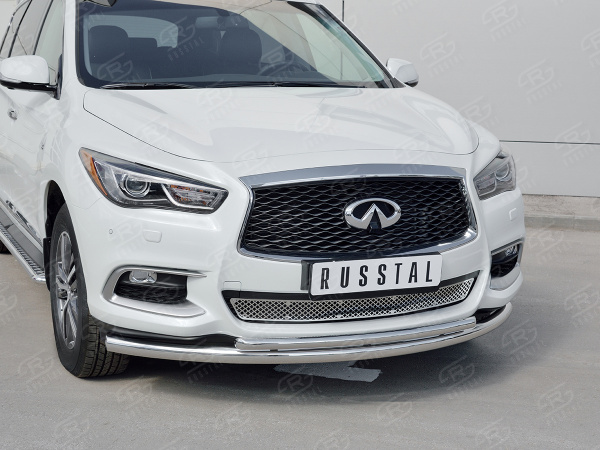 Фото Защита переднего бампера d63 дуга-d42 дуга INFINITI QX60 2016-